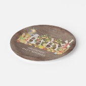 Bauer Market Baby Shower 7" Platten Pappteller (Schrägansicht)