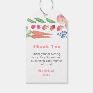 Bauer Market Baby Shower for Girl Fevor Tags Geschenkanhänger