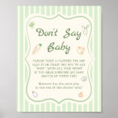 Bauer Market Baby Shower Say Baby Game nicht Poster (Vorne)