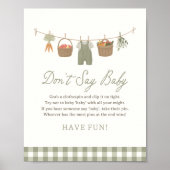 Bauer Market Baby Shower Say Baby Sign nicht Poster (Vorne)