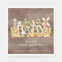 Bauer Market Babydusche Papier Napkins