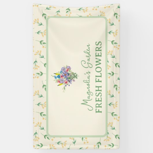 Bauer Market-Blume Verkäufer Custom Banner (Vertikal)