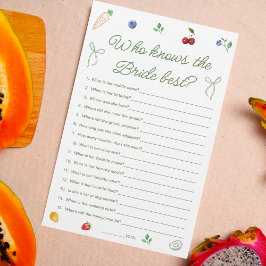 Bauer Market Brautparty, wer Braut am besten kennt