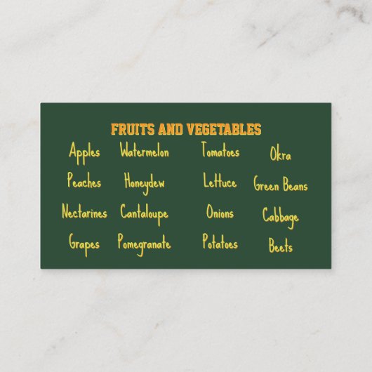 Bauer Market Business Card Visitenkarte (Rückseite)