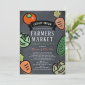 Bauer Market Chalkboard Baby Dusche per Mail Einladung (Stehend Vorderseite)