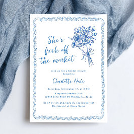 Bauer Market Drain Brautparty Einladung