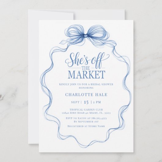 Bauer Market Drain Brautparty Einladung (Vorderseite)