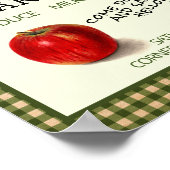 Bauer Market Editable Flyer (Green Karo Apple) Poster (Ecke)