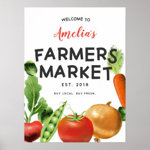 Bauer Market Geburtstagspartei Begrüßungszeichen Poster
