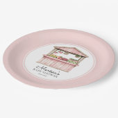 Bauer Market Girl Baby Dusche Pappteller (Schrägansicht)