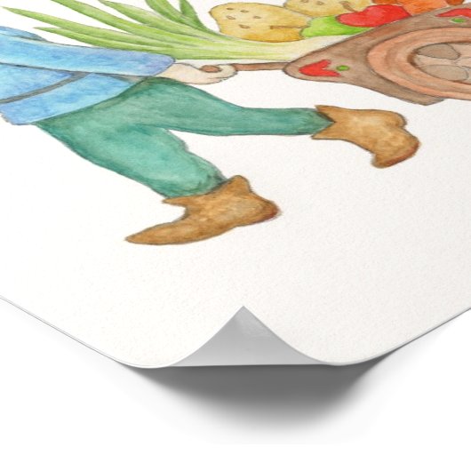 Bauer Market Gnome Art Prints Poster (Ecke)