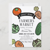 Bauer Market Kraft Paper Baby Dusche Einladung (Vorderseite)