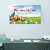 Bauer Market Produzieren Aquarellbauernhof Frische Banner (Messeveranstaltung)