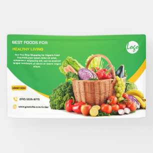 Bauer Market Produzieren Aquarellbauernhof Frische Banner