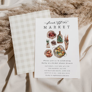 Bauer Market Theme Brautparty Einladung