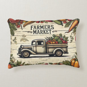 Bauer Market Truck Accent Pillow Country Zuhause Dekokissen