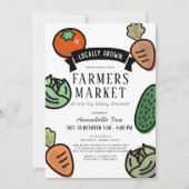 Bauer Market White Drive by Baby Shower Einladung (Vorderseite)