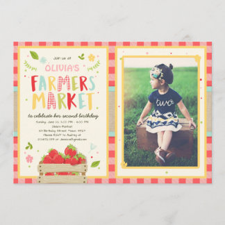 Bauer Markt Einladung Erdbeerfarm Geburtstag