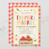 Bauer Markt Einladung Erdbeerfarm Geburtstag (Vorne/Hinten)