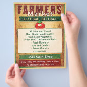 Bauer Markt essen lokale Zeichen Flyer (Hand)