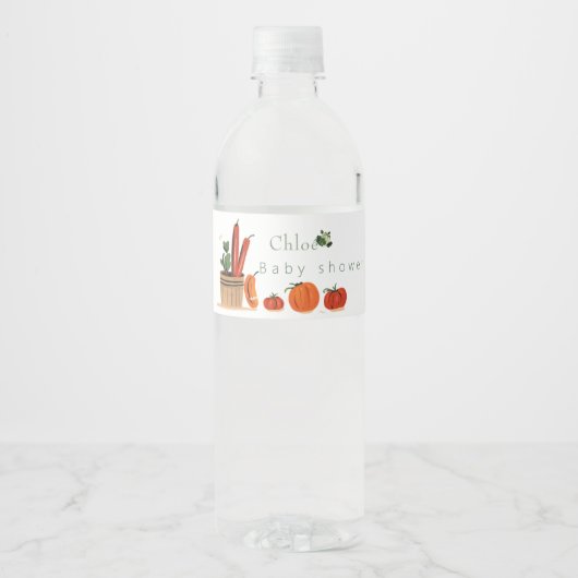 Bauer-Markt für Babydusche Wasserflaschenetikett (Vorderseite)