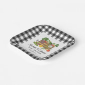 Bauer Markt Gemüsebrühe Gingham Baby Dusche Pappteller (Gewinkelt)