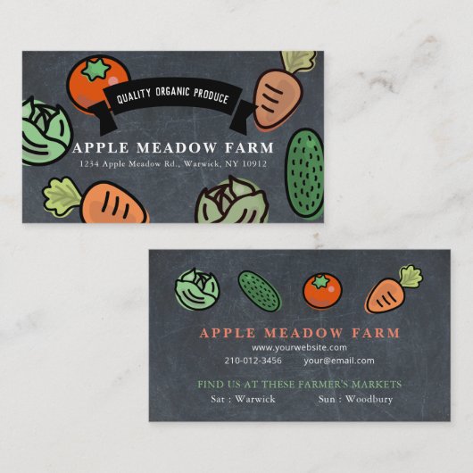 Bauer Markt Gemüsepflanzenkarton Visitenkarte (Vorne/Hinten)