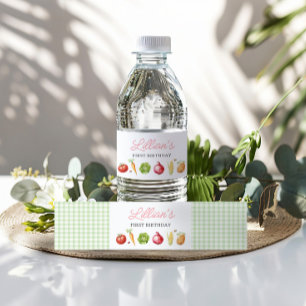 Bauer Markt Gemüsestand Geburtstag Wasserflaschenetikett