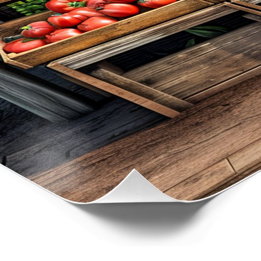 Bauer Markt Gemüseständer Poster (Ecke)