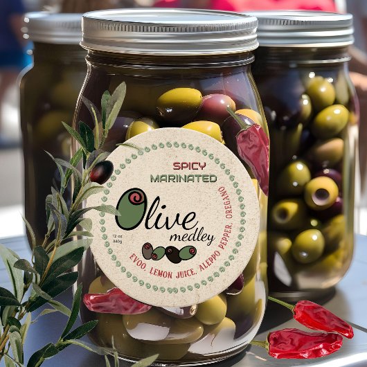 Bauer Markt Gewürzmischung Niedliches Etikett Runder Aufkleber