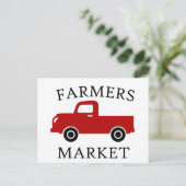 Bauer Markt, Roter Lkw Postkarte (Stehend Vorderseite)