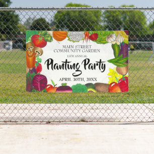 Bauer Markt Veggie Garden Frühjahrspflanzen Party Banner