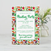 Bauer Markt Veggie Garden Frühjahrspflanzen Party Einladung (Stehend Vorderseite)