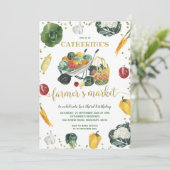 Bauer Markteinladung zum Geburtstag Einladung (Stehend Vorderseite)