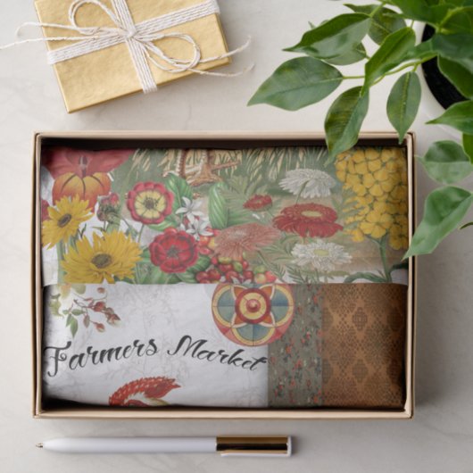 Bauer Markthühner Seidenpapier (Geschenk)