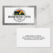 Bauer | Metzger | Barnyard Animals Visitenkarte (Vorne/Hinten)