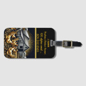 Bauer mit Brahma-Hühnern bei Sonnenaufgang Gepäckanhänger (Vorderseite (Horizontal))