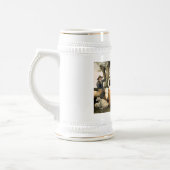 Bauer mit Kühen und Schafen Bierglas (Links)