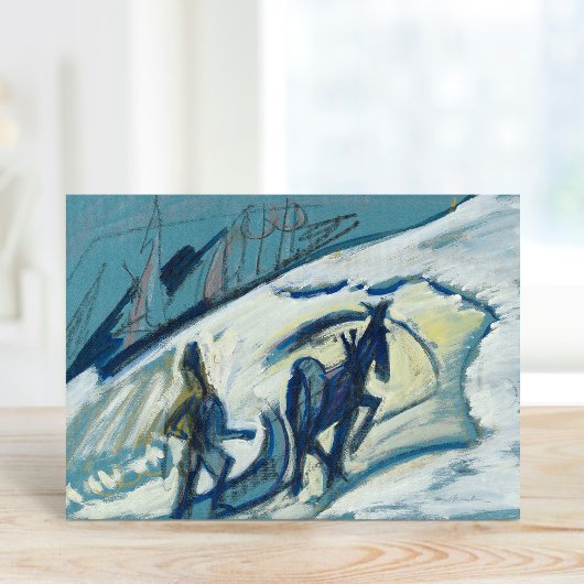 Bauer mit Pferdeschlitten | Ernst Ludwig Kirchner Karte