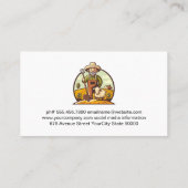 Bauer mit Vieh Visitenkarte (Rückseite)