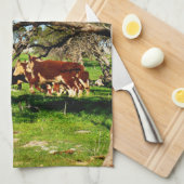 Bauer nehmen Heed Cows Need Trees, Geschirrtuch (Viertel Falte)