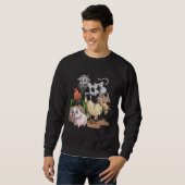 Bauer Niedlich Kinder Schweinegrinke Hühnerkuh Kuh Sweatshirt (Vorne ganz)