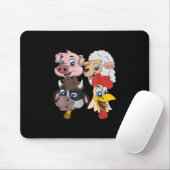 Bauer Niedliches Schweinefleisch Hühnergeschenk Mousepad (Mit Mouse)