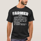 Bauer Noun Definition Coole Landwirtschaft Lover M T-Shirt (Vorderseite)