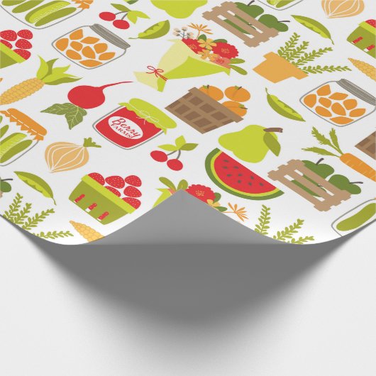 Bauer Obst und Gemüse Geschenkpapier (Ecke)