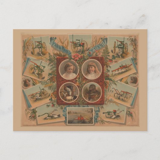 Bauer Pflüge Tools Ephemera Postkarte (Vorderseite)