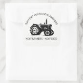 Bauer Quadratischer Aufkleber (Tasche)