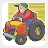 Bauer Quadratischer Aufkleber (Vorderseite)