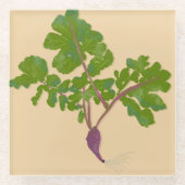 Bauer Radish Turnips Pflanze Gartenarbeit Unterset Glasuntersetzer (Vorderseite)
