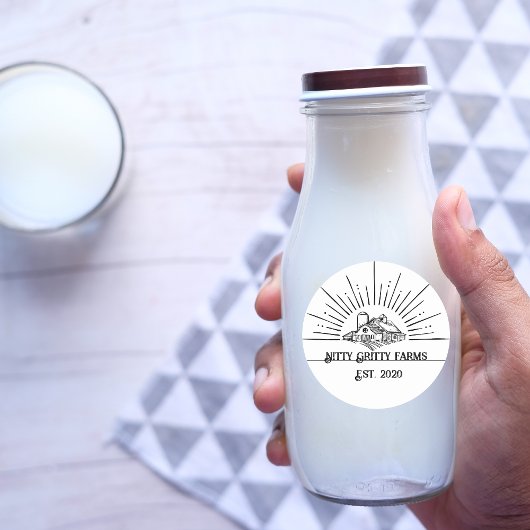 Bauer Rancher für kleine Unternehmen Runder Aufkleber